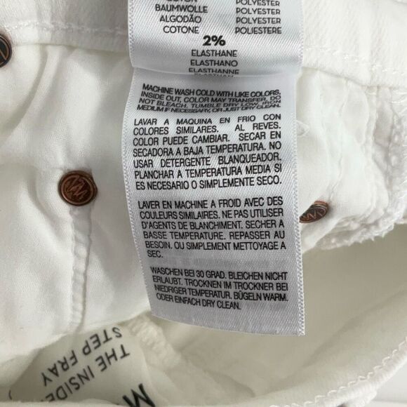 Mother White The Insider Stretch Bootcut Raw Hem Crop Step Fray Jeans Size 24 - Picture 8 of 10